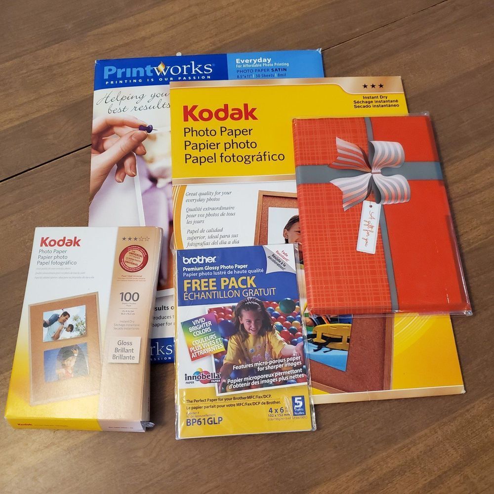 Office Clean Out...Photo Paper...Assorted Sizes & Finishes..Opened Partial Packs